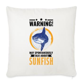 Mondfisch Mola Mola Sunfish - Sofa pillowcase 17,3'' x 17,3'' (45 x 45 cm) - natural white - Front