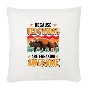 Red Panda Gift Red Panda - Sofa pillowcase 17,3'' x 17,3'' (45 x 45 cm) - natural white - Front