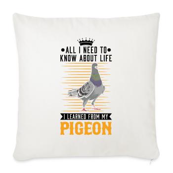 Pigeon Pigeon Fancier City Pigeon - Sofa pillowcase 17,3'' x 17,3'' (45 x 45 cm) - natural white - Front