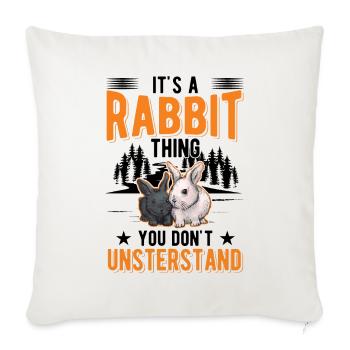 It's a Rabbit thing Rabbit Rabbit - Sofa pillowcase 17,3'' x 17,3'' (45 x 45 cm) - natural white - Front