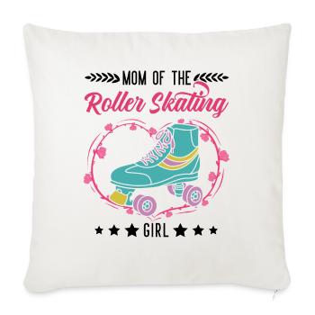 Roller Skate Girl Mama Figure Skating - Sofa pillowcase 17,3'' x 17,3'' (45 x 45 cm) - natural white - Front