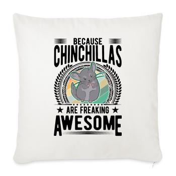 Parce que les chinchillas sont impressionnants - Housse de coussin décorative 45 x 45 cm - blanc nature - Devant