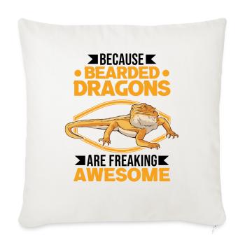Bearded Dragon Saying Bearded Dragon - Sofa pillowcase 17,3'' x 17,3'' (45 x 45 cm) - natural white - Front