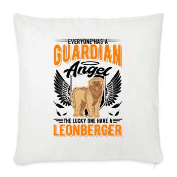 Leonberger Guardian Angel - Sofa pillowcase 17,3'' x 17,3'' (45 x 45 cm) - natural white - Front