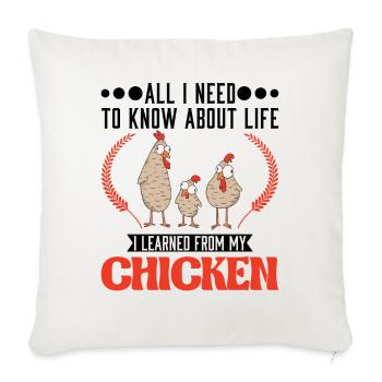 Poulet Disant Poulet Poulet Poulet - Housse de coussin décorative 45 x 45 cm - blanc nature - Devant