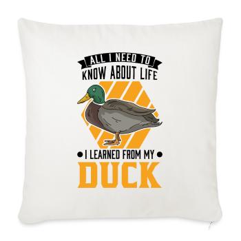 Duck Duck Breeder - Sofa pillowcase 17,3'' x 17,3'' (45 x 45 cm) - natural white - Front