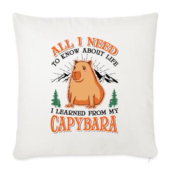 Capybara Wasserschwein Capibara - Sofa pillowcase 17,3'' x 17,3'' (45 x 45 cm) - natural white - Front