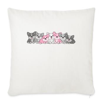 Demigirl Flag Corgi Pride LGBTQ cute dogs - Sofa pillowcase 17,3'' x 17,3'' (45 x 45 cm) - natural white - Front