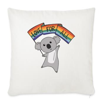 Rainbow Flag Gay Pride LGBTQ Koala süße Tiere - Sofakissenbezug 45 x 45 cm - Naturweiß  - Vorne
