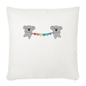Rainbow Flag Gay Pride LGBTQ Koala süße Tiere - Sofakissenbezug 45 x 45 cm - Naturweiß  - Vorne