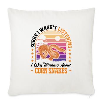 Corn Snake Cadeau Corn Snake - Housse de coussin décorative 45 x 45 cm - blanc nature - Devant