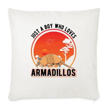 Tatou Jeune Tatou - Housse de coussin décorative 45 x 45 cm - blanc nature - Devant