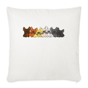 Bear Brotherhood Français Bulldog Pride Chiens LGBTQ - Housse de coussin décorative 45 x 45 cm - blanc nature - Devant