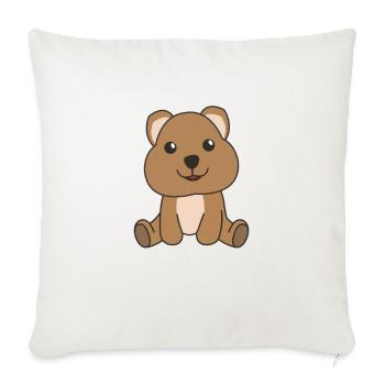 quokka heureux animal mignon - Housse de coussin décorative 45 x 45 cm - blanc nature - Devant
