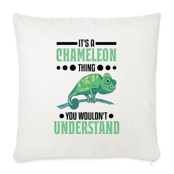 Chameleon Thing Gift Chameleon - Sofa pillowcase 17,3'' x 17,3'' (45 x 45 cm) - natural white - Front