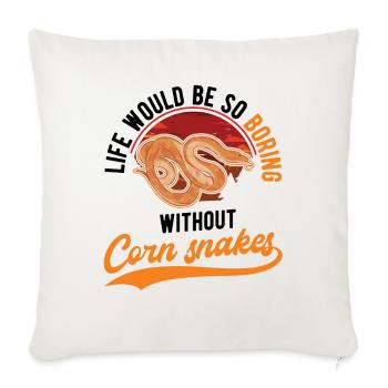 Corn Snake Cadeau Corn Snake - Housse de coussin décorative 45 x 45 cm - blanc nature - Devant
