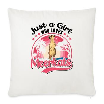 Meerkat Girl Meerkat - Sofa pillowcase 17,3'' x 17,3'' (45 x 45 cm) - natural white - Front
