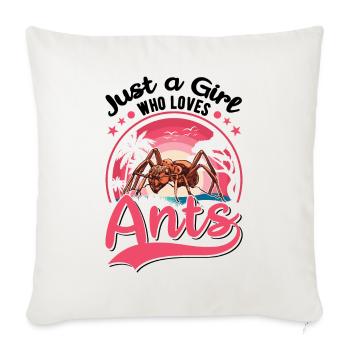 Ants Girl Ant Farm Fire Ants - Sofa pillowcase 17,3'' x 17,3'' (45 x 45 cm) - natural white - Front