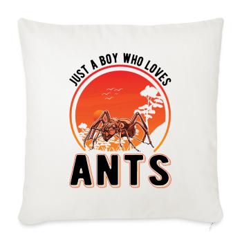 Fourmis Jeunes fourmilières Fourmis de feu - Housse de coussin décorative 45 x 45 cm - blanc nature - Devant