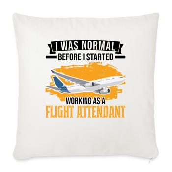 Flight Attendant Gift Flight Attendant - Sofa pillowcase 17,3'' x 17,3'' (45 x 45 cm) - natural white - Front