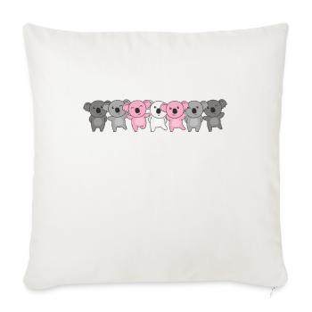 Demigirl Flag Pride LGBTQ Cute Koala - Sofa pillowcase 17,3'' x 17,3'' (45 x 45 cm) - natural white - Front