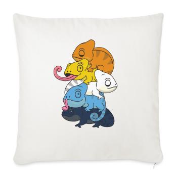 Aroace Flag Pride LGBTQ Chameleon Bunch - Sofa pillowcase 17,3'' x 17,3'' (45 x 45 cm) - natural white - Front