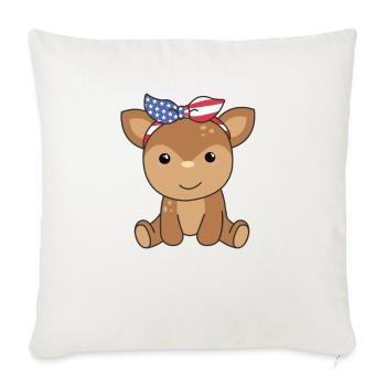 4th of July american Reh kids usa - Sofakissenbezug 45 x 45 cm - Naturweiß  - Vorne