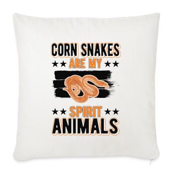Corn Snake Gift Spirit Animal Corn Snake - Housse de coussin décorative 45 x 45 cm - blanc nature - Devant