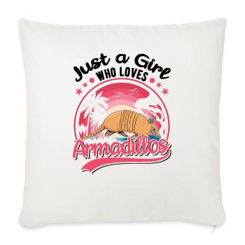 Tatou Fille Tatou - Housse de coussin décorative 45 x 45 cm - blanc nature - Devant