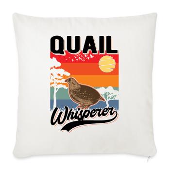 Wachtelflüsterer Wachtel Flüsterer Chuchoteur de caille - Housse de coussin décorative 45 x 45 cm - blanc nature - Devant