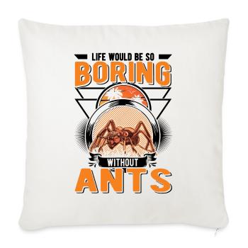 Ants Ant Farm Anthill Fire Ants - Sofa pillowcase 17,3'' x 17,3'' (45 x 45 cm) - natural white - Front