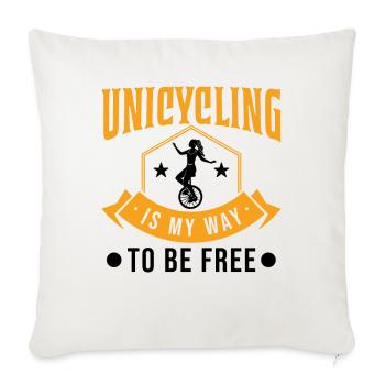 Unicycle Gift Unicycle Rider - Housse de coussin décorative 45 x 45 cm - blanc nature - Devant