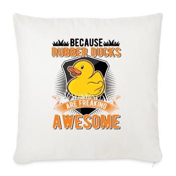 Rubber Duck GiftQuietscheente Bathing Duck - Sofa pillowcase 17,3'' x 17,3'' (45 x 45 cm) - natural white - Front