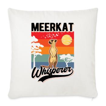 Erdmännchen Flüsterer Meerkat Whisperer - Housse de coussin décorative 45 x 45 cm - blanc nature - Devant
