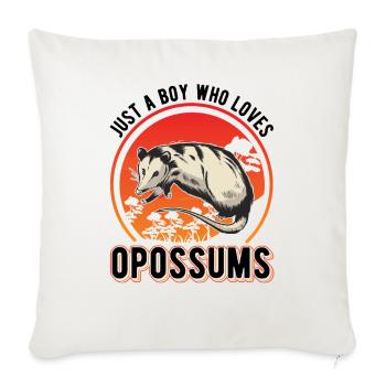 Opossum Young Possum Pouch Rat - Sofa pillowcase 17,3'' x 17,3'' (45 x 45 cm) - natural white - Front