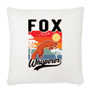 Fox Whisperer Fox Gift Fox Whisperer - Sofa pillowcase 17,3'' x 17,3'' (45 x 45 cm) - natural white - Front