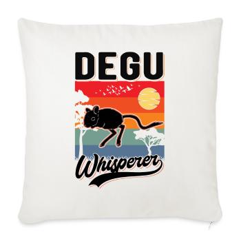 Degu Flüsterer Degu Whisperer - Sofa pillowcase 17,3'' x 17,3'' (45 x 45 cm) - natural white - Front