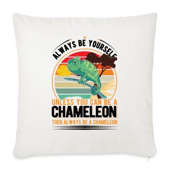 Chameleon Gift Chameleon - Sofa pillowcase 17,3'' x 17,3'' (45 x 45 cm) - natural white - Front