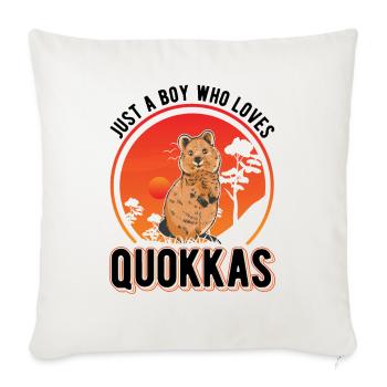 Quokka Jeune Kangourou à queue courte - Housse de coussin décorative 45 x 45 cm - blanc nature - Devant