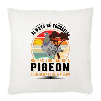 Pigeon Gift Pigeon Pigeon Pigeon Fancier - Sofa pillowcase 17,3'' x 17,3'' (45 x 45 cm) - natural white - Front