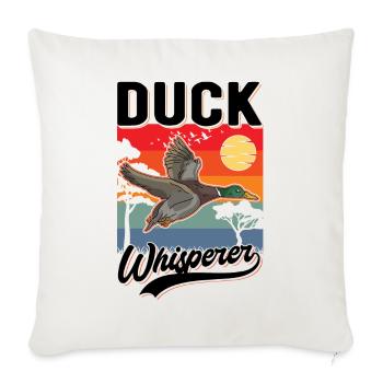 Duck Whisperer Duck Whisperer Duck Breeder - Sofa pillowcase 17,3'' x 17,3'' (45 x 45 cm) - natural white - Front