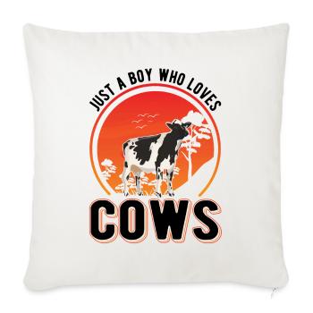 Cow Young cattle Cows Cattle breeder - Sofa pillowcase 17,3'' x 17,3'' (45 x 45 cm) - natural white - Front