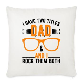 Optician Father Optician Papa - Sofa pillowcase 17,3'' x 17,3'' (45 x 45 cm) - natural white - Front