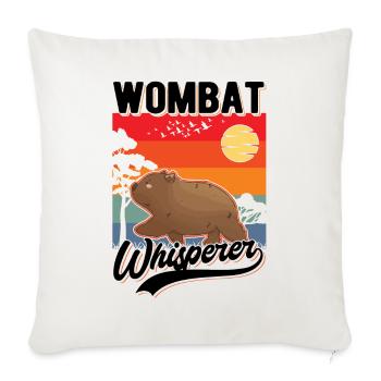 Wombat Flüsterer Wombat Whisperer - Sofa pillowcase 17,3'' x 17,3'' (45 x 45 cm) - natural white - Front