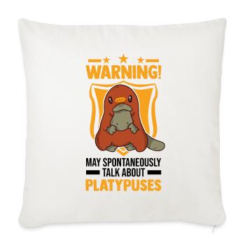 Platypus Gift Idea Platypus - Sofa pillowcase 17,3'' x 17,3'' (45 x 45 cm) - natural white - Front