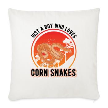 Serpent de maïs Jeune serpent de maïs - Housse de coussin décorative 45 x 45 cm - blanc nature - Devant