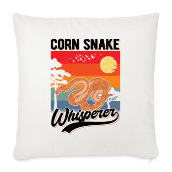 Kornnatter Flüsterer Corn Snake Whisperer - Sofa pillowcase 17,3'' x 17,3'' (45 x 45 cm) - natural white - Front