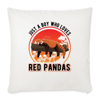 Red Panda Boy Red Panda - Sofa pillowcase 17,3'' x 17,3'' (45 x 45 cm) - natural white - Front