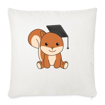Kindergarten nailed it Eichhörnchen Graduation - Sofakissenbezug 45 x 45 cm - Naturweiß  - Vorne