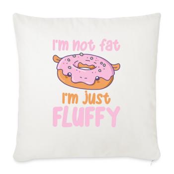Drôle d’Hippo Donut pelucheux Kawaii Esthétique - Housse de coussin décorative 45 x 45 cm - blanc nature - Devant